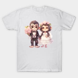 Chimpanzee Couple Gets Married T-Shirt